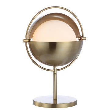 Casi 17.5" Iron/Glass Art Deco Mid Century Globe LED Table Lamp - JONATHAN Y